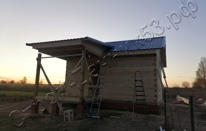 4 Брусовая баня проект заказчика, 6х6м, 42М²,  Тульская область, Щекинский район, село Голощапово (4)